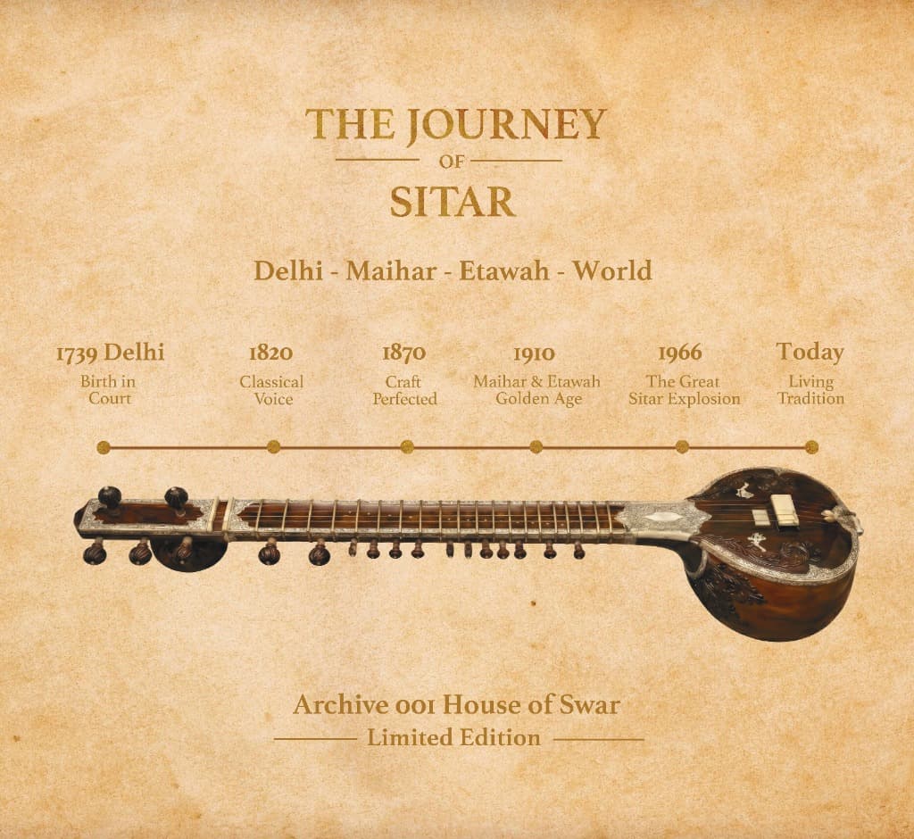 The Journey of Sitar - Original Poster Artwork